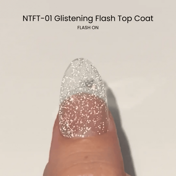 Nail Thoughts Color Gel - Glistening Flash Top Coat Gel - #NTFT