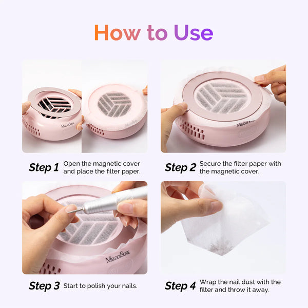 MelodySusie - 210Pcs Disposable Filter Papers For HProA Nail Dust Collector