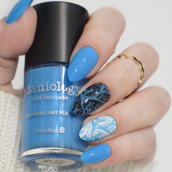 Maniology - Stamping Nail Polish - Northern Gleam: Icy Sky - B567 - Blue Pearl Cream