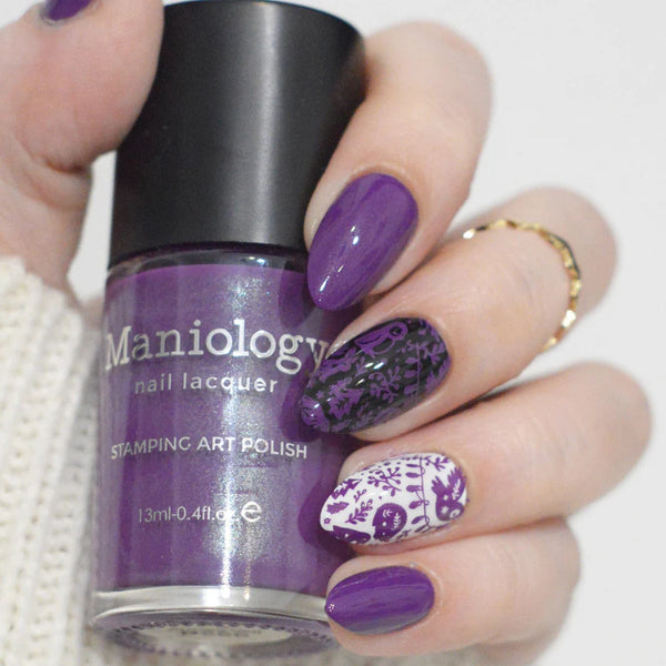 Maniology - Stamping Nail Polish - Northern Gleam: Aurora Veil - B566 - Purple Pearl Cream
