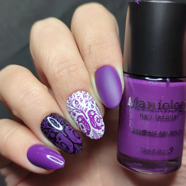 Maniology - Stamping Nail Polish - Northern Gleam: Aurora Veil - B566 - Purple Pearl Cream