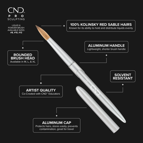 CND - Pro Sculpting Liquid & Powder Round Brush #12