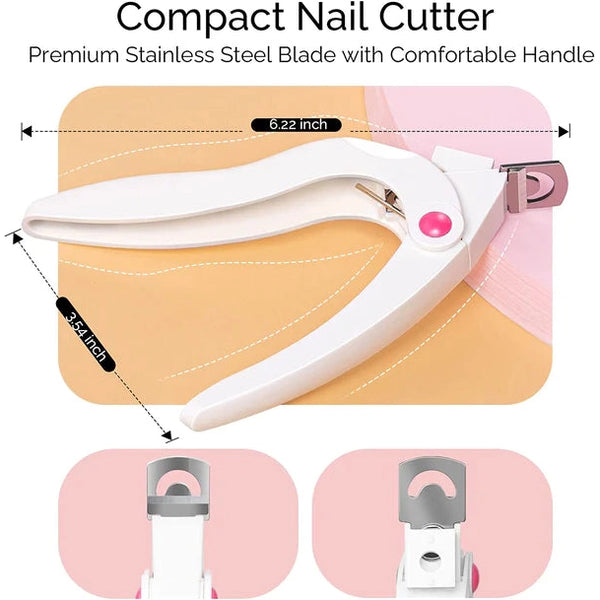 MelodySusie - Tool - Rotary Adjustable Stainless Steel Acrylic Nail Clipper - White