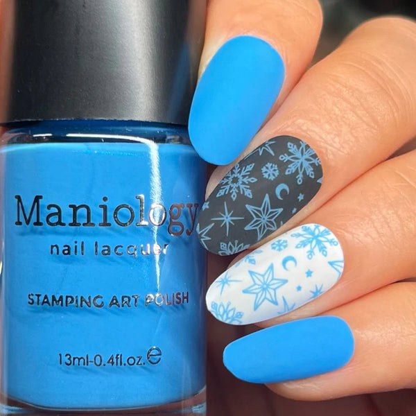 Maniology - Stamping Nail Polish - Northern Gleam: Icy Sky - B567 - Blue Pearl Cream