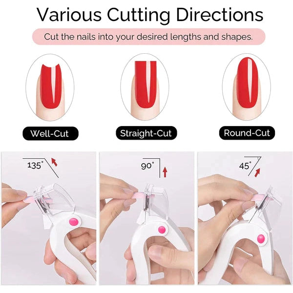 MelodySusie - Tool - Rotary Adjustable Stainless Steel Acrylic Nail Clipper - White