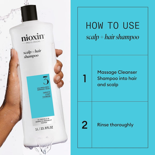 Nioxin - System 3 Cleanser Shampoo 33.8 oz