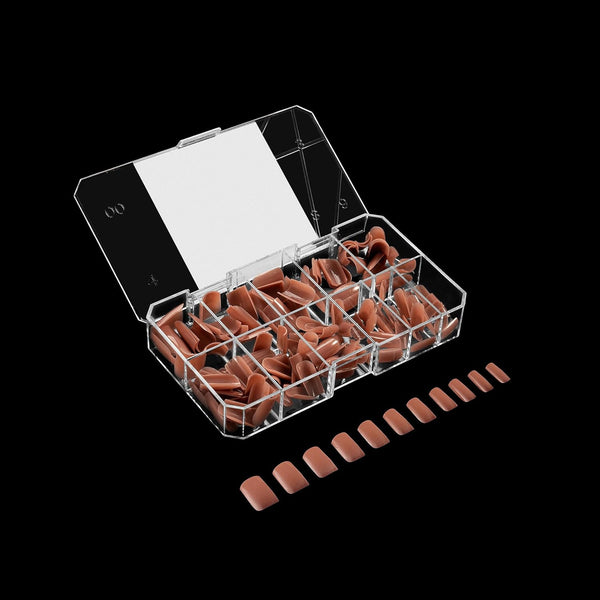 Apres - neutrals gel-x tips 2.0 - imani natural square short (150 pcs)