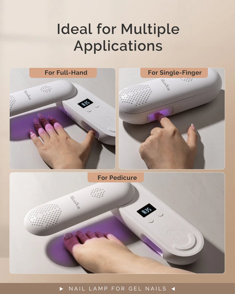 MelodySusie - P-Plus20F Innovative UV Protection Rechargeable UV/LED Nail Lamp - White