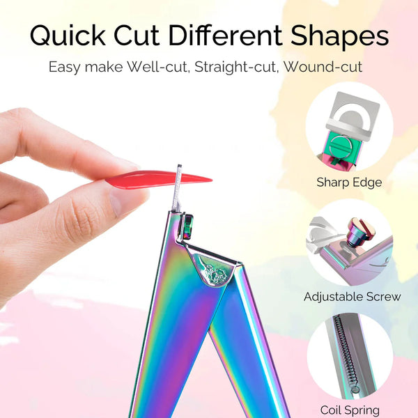MelodySusie - Acrylic Nail Clippers 4 In 1 Kit - Rainbow