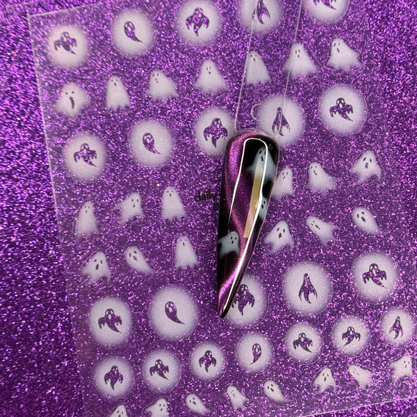 Daily Charme - Spooky Halloween Nail Art Sticker - Airbrush Ghosties