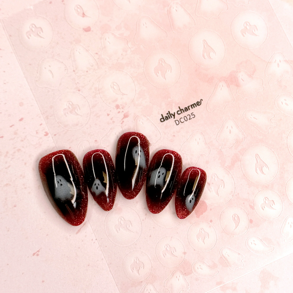 Daily Charme - Spooky Halloween Nail Art Sticker - Airbrush Ghosties
