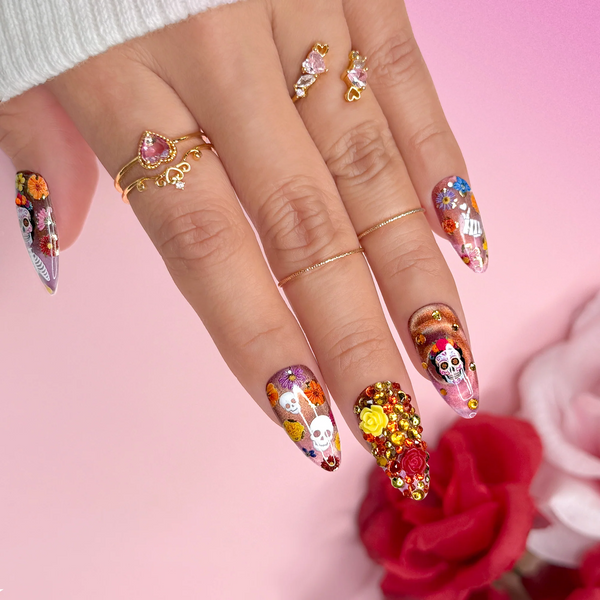 Daily Charme - 3D Embossed Nail Art Sticker - Autumn Petals