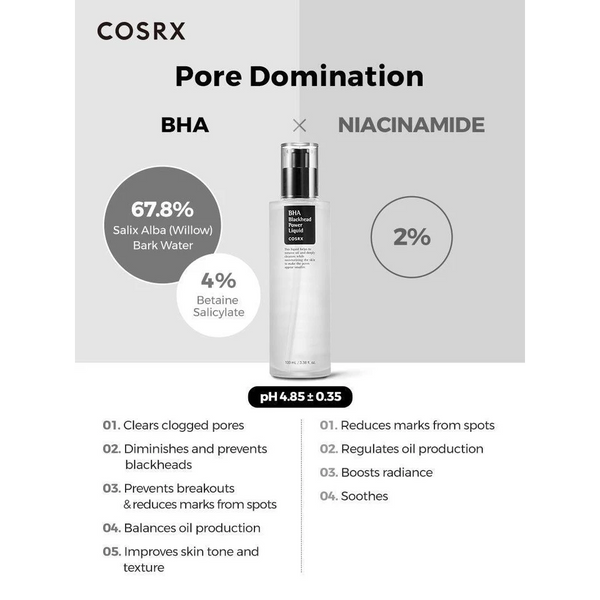 Cosrx- Advanced Snail 96 Mucin Power Essence + Bha Blackhead Power Liquid