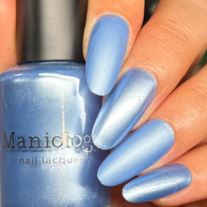 Maniology - Stamping Nail Polish - Satin Slumber: Bathrobe Bliss (P178) - Blue Smooth Metallic