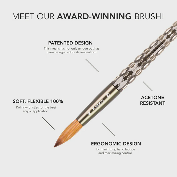 Kiara Sky Tools - Acrylic Brush Size 8 - Pink