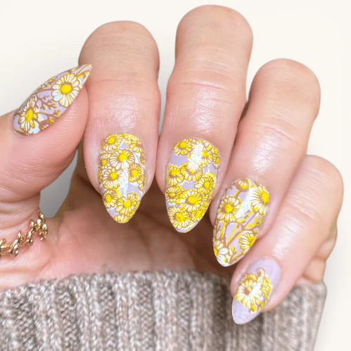 Maniology - Stamping Plate - Chamomile Melody - M683