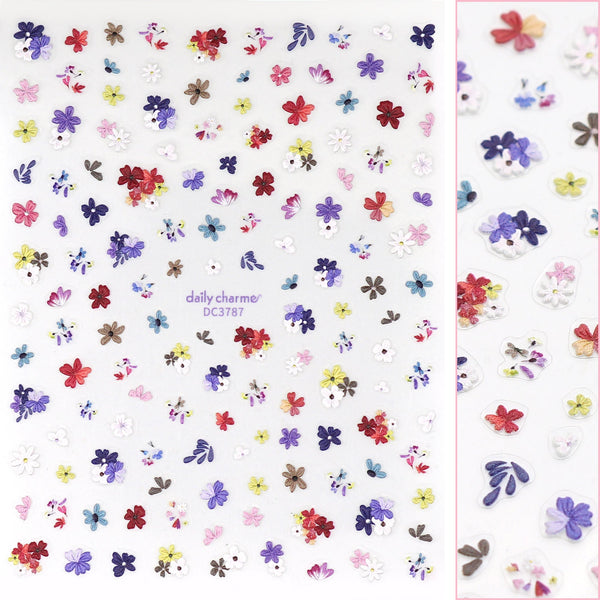 Daily Charme - 3D Embossed Nail Art Sticker / Petite Petals