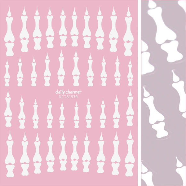 Daily Charme - Spooky Halloween Nail Art Sticker - Skeleton Fingers