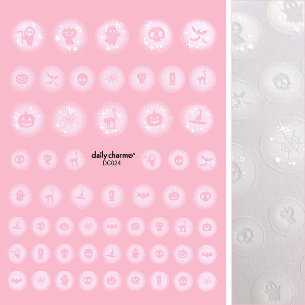 Daily Charme - Spooky Halloween Nail Art Sticker - Airbrush Boo Bash