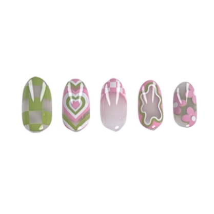 Maniology - Press On Nails - Flower Babe - Short Round
