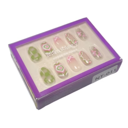 Maniology - Press On Nails - Flower Babe - Short Round