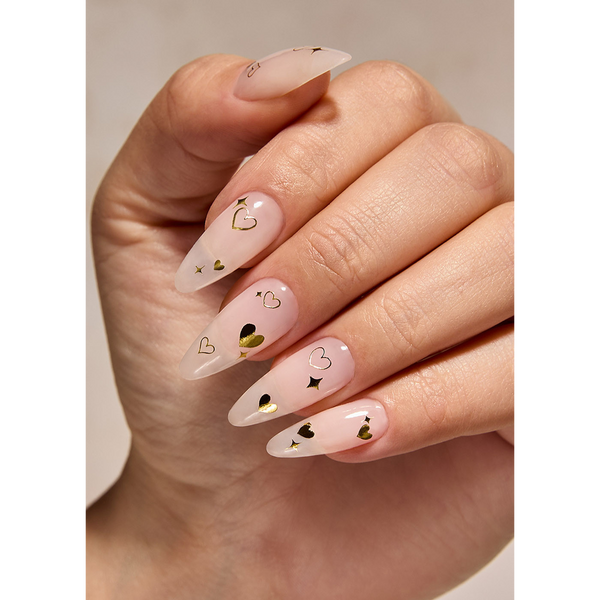 The GelBottle Inc - Gold - Heart & Twinkles Stickers