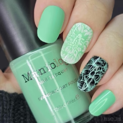 Maniology - Stamping Nail Polish - Fresh Start: Bloom (B545) - Green Cream