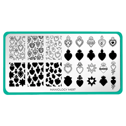 Maniology - Stamping Plate - Heart To Heart #M697