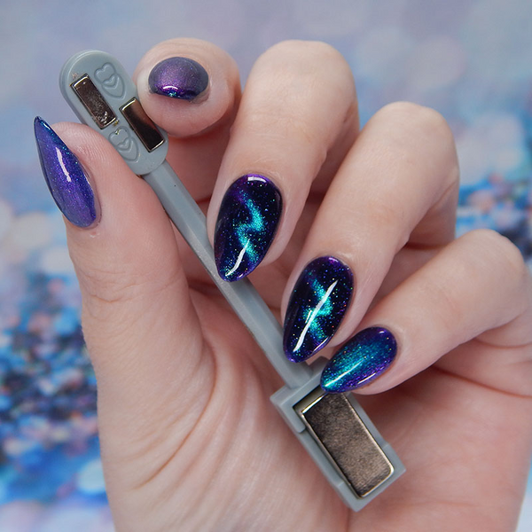 KBShimmer - Dual Ended Wave Zig Zag + Cat Eye Magnet for Magnetic Polish