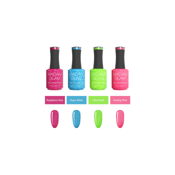 Madam Glam - Gel Polish - Neon Wave Glittery Bundle