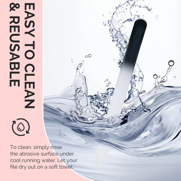 MelodySusie - 4Pcs Double Sided 360 Grit Glass Nail File Set