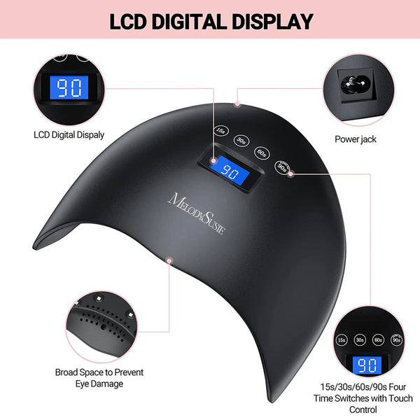 MelodySusie - Eos 3 (P-Plus24T) Led/Uv Nail Lamp - Black