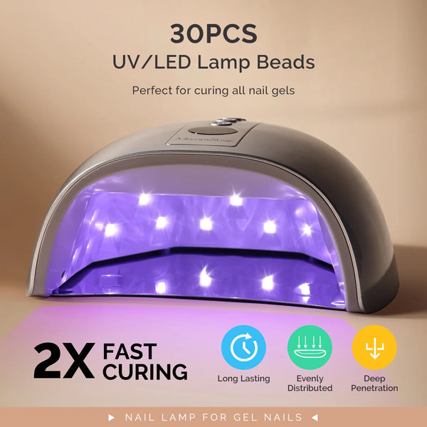 MelodySusie - New Upgraded P-Plus30Gt Rechargeable Cordless Uv/Led Nail Lamp - Silver