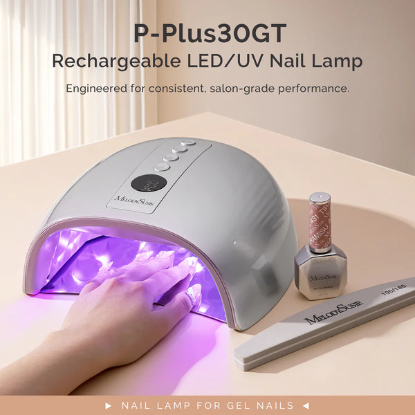 MelodySusie - New Upgraded P-Plus30Gt Rechargeable Cordless Uv/Led Nail Lamp - Silver