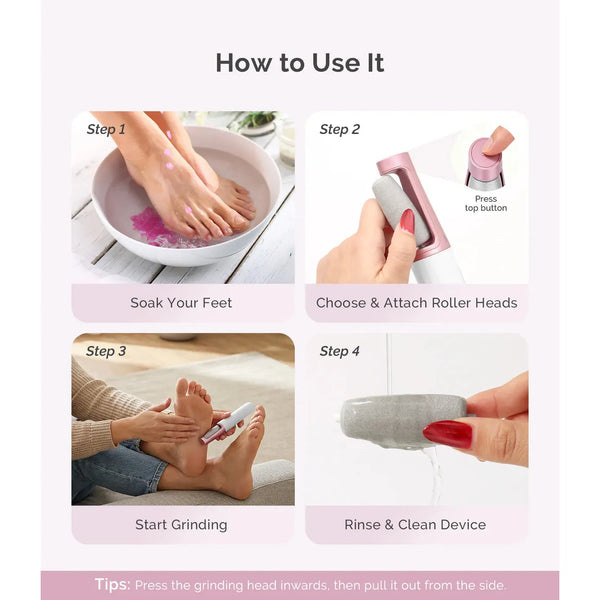 MelodySusie - Pc800G Rechargeable Feet Callus Remover - White Rose
