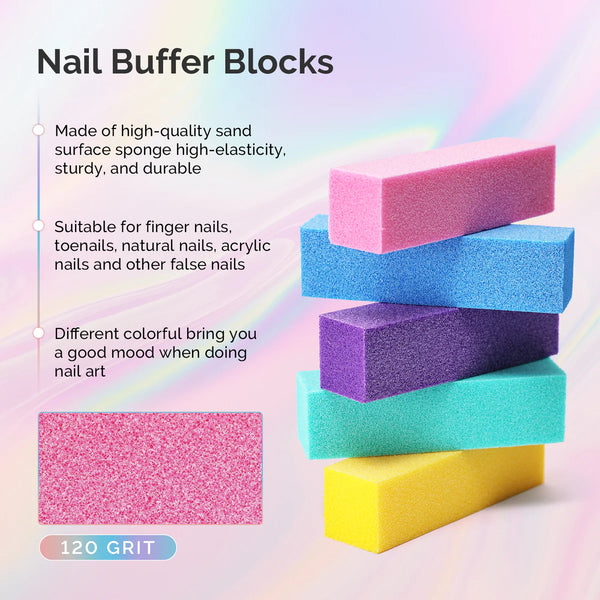 MelodySusie - Professional Nail Files And Buffers 16Pcs Kit - 100/180 Grit