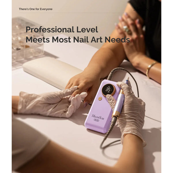 MelodySusie - Sm330G Clip-On Advanced Rechargeable 2-In-1 Nail Drill With Built-In Stand 35,000Rpm - Purple