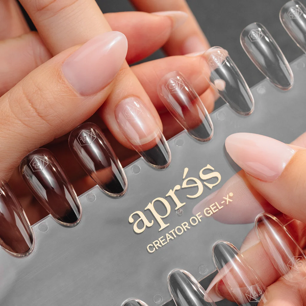 Apres - Gel-X Tip Swatch: Natural/Sculpted Round Long