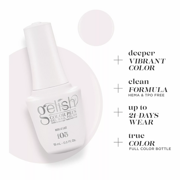 Gelish Gel Color Plus - Nude At Last 0.5 oz