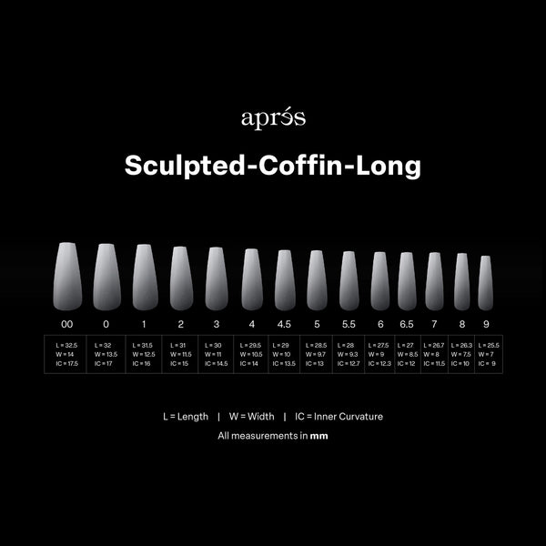 Apres - ombre gel-x - sculpted coffin long (210 pcs)