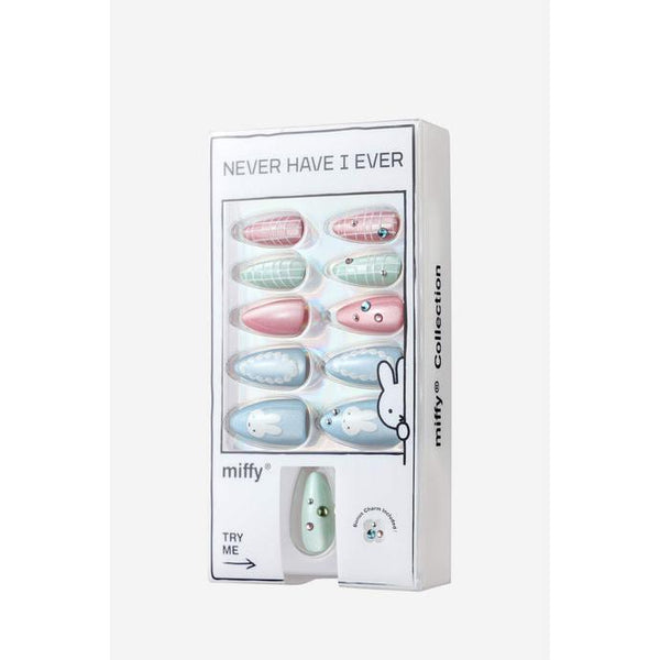 Never Have I Ever - Pastel Miffy - Almond Press-On Nails