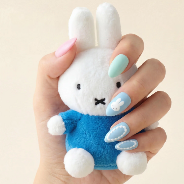 Never Have I Ever - Pastel Miffy - Almond Press-On Nails
