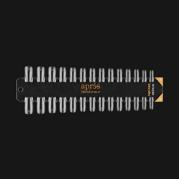 Apres - Gel-X Tip Swatch: Natural/Sculpted Square Medium