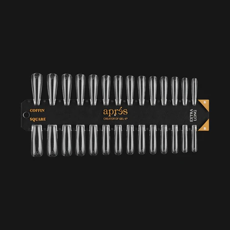 Apres - Gel-X Tip Swatch: Sculpted Coffin/Square Extra Long