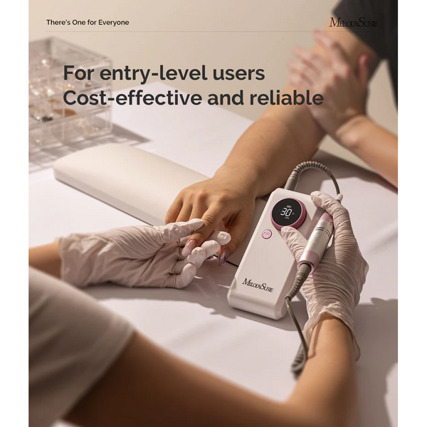 MelodySusie - SC330G Clip-On Rechargeable 2-in-1 Nail Drill with Built-In Stand 30,000RPM - Pink