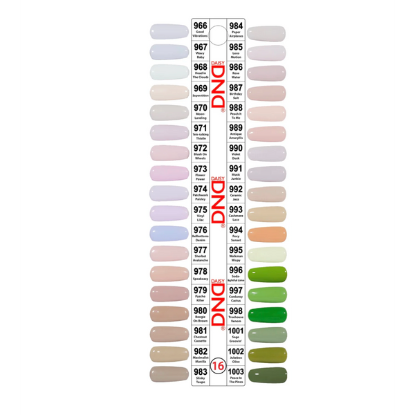 DND - DC Swatch Set - Gel & Lacquer Swatch - Single #16