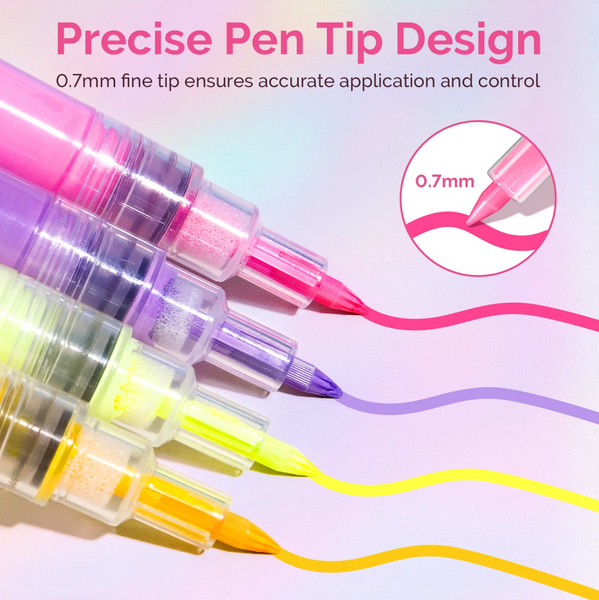 MelodySusie - Nail Art Pens Set 12 Colors - 0.7mm