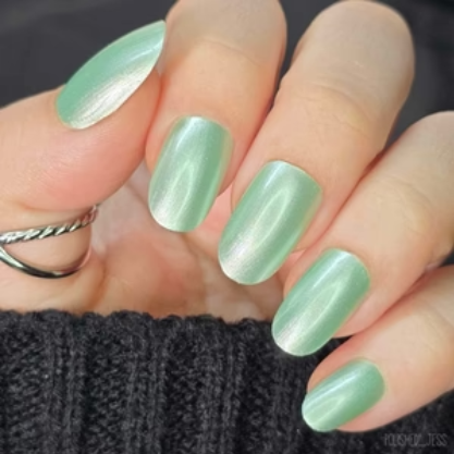 Maniology - Stamping Nail Polish - Satin Slumber: Fuzzy Slippers (P179) - Teal Smooth Metallic