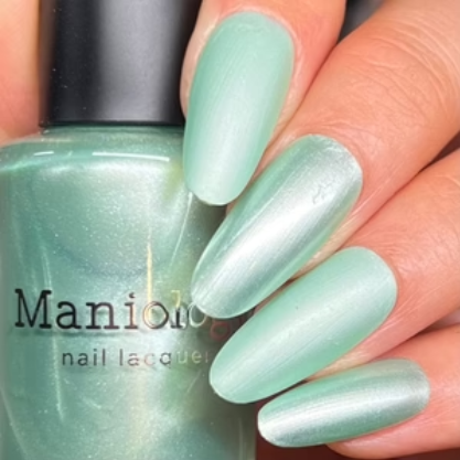 Maniology - Stamping Nail Polish - Satin Slumber: Fuzzy Slippers (P179) - Teal Smooth Metallic