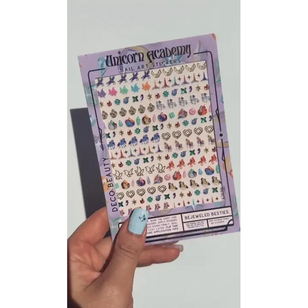 Deco Beauty - Nail Art Stickers - Unicorn Academia - Bejeweled Besties